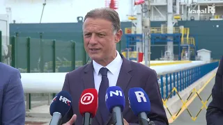 Jandroković i Čović posjetili LNG terminal na Krku