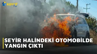 CAR ON FIRE WHILE DRIVING