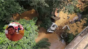 Corpo de motorista é encontrado 36 horas após queda de carreta em córrego na BR-365