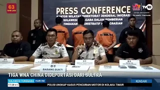 THREE CHINESE NATIONALS DEPORTED FROM SOUTHEAST SULAWESI