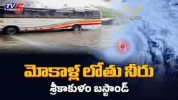 Cyclone Arnab Srikakulam Bus Stand Knee Deep Water || TV5 News