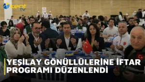 YEŞİLAY GÖNÜLLÜLERİNE İFTAR PROGRAMI DÜZENLENDİ