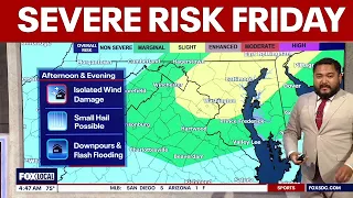 DC weather: Hot, humid Friday with severe thunderstorm threat