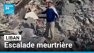 Liban : onze morts dans les frappes israéliennes les plus meurtrières depuis juin • FRANCE 24