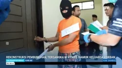 MURDER RECONSTRUCTION, SUSPECT W NEARLY ATTACKED BY VICTIM'S FAMILY