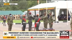 CDF GEN. MUHOOZI & C.I.C MUSEVENI AWARD & COMMISSION OUTSTANDING OFFICER CADETS AT KABAMBA BARRACKS