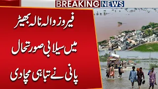 Ferozwala Flood Destruction | Flood in Pakistan | Breaking News | Public News
