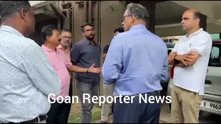 Goan Reporter:Vishwanath Dalvi with Drinking Water Dept officials, inspected water shortage in Ponda