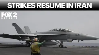 US strikes on Iranian targets resume after drone attacks