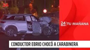 Funcionaria de Carabineros sufrió accidente de tránsito provocado por conductor ebrio