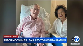 McConnell says a fall led to his hospitalization, breaking weeks of silence about health condition