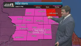Dangerous heat and potential storms Monday afternoon