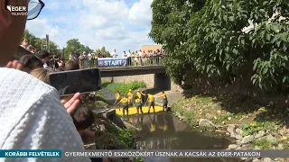 Gyermekmentő eszközökért úsznak a kacsák az Eger-patakon - 2026.08.14.