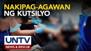 Babae, sugatan matapos makipag-agawan ng kutsilyo sa kapitbahay; UNTV NAR, nagbigay ng first aid