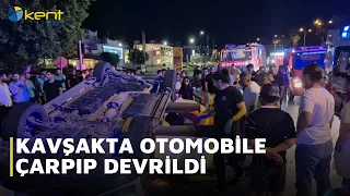 COLLIDED WITH A CAR AT THE INTERSECTION AND FLIPPED OVER
