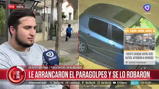 They stole his car bumper