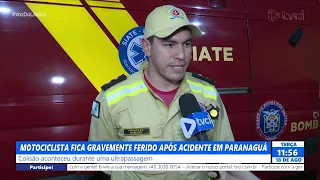 MOTORCYCLIST SERIOUSLY INJURED AFTER ACCIDENT IN PARANAGUÁ
