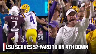LSU SCORES 57-YARD TD ON 4TH DOWN 🤯 LANE KIFFIN IS LOVING IT 🔥 | ESPN College Football