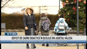 DEFICIT DE CADRE DIDACTICE ÎN ȘCOLILE DIN JUDEȚUL VÂLCEA