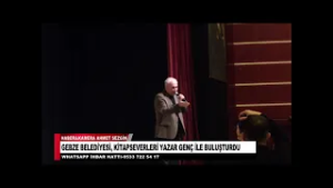 GEBZE BELEDİYESİ, KİTAPSEVERLERİ YAZAR GENÇ İLE BULUŞTURDU