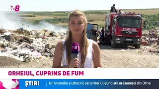„Orheiul s-a trezit în fum”: Un incendiu a izbucnit la gunoiștea din oraș. Detalii de la IGSU