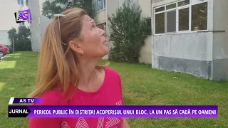 Public danger in Bistrița! Apartment building roof on the verge of collapsing onto people