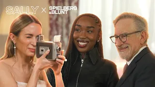 "I love it!" Steven Spielberg lets loose with Sally and Emily Blunt