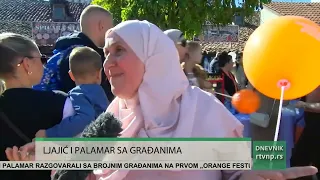Rasim Ljajić i Dženan Palamar sa građanima na Orange festu kod Sebilja