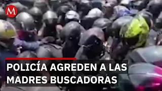 Policía capitalina agrede a madres buscadoras; gobierno abre investigación disciplinaria