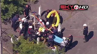 WATCH: Holbrook, MA DPW worker rescued after falling in dry well