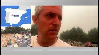 The terrible moments for the Mayor of Piedralaves during the fire: "Totally surrounded by flames"