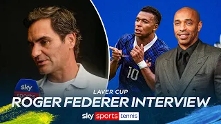 "It's super exciting!" | Roger Federer discusses working with Kylian Mbappé & Thierry Henry