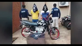 Two arrested and a revolver seized after pursuit
