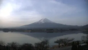 河口湖ライブカメラ タイムラプス映像（2026年2月24日） 提供：UTYテレビ山梨