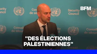Jean-Noël Barrot, Minister of Foreign Affairs, is speaking from the United Nations.