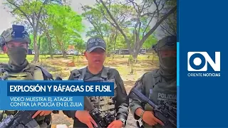 Explosion and gunfire: video shows the attack on the Police in El Zulia