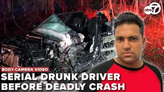 Bodycam video shows serial drunk driver weeks before deadly crash