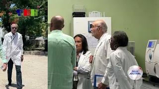 MSPP / Visite du ministre Sinal Bertrand au centre Gheskio