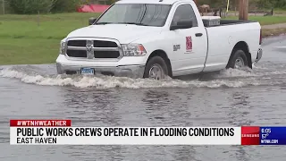 Cosey Beach area of East Haven dealing with flooded streets due to storm