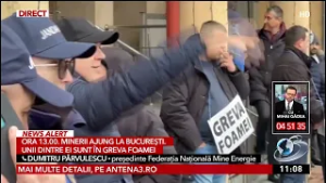 Minerii vin la București. Au rămas fără tichete de masă