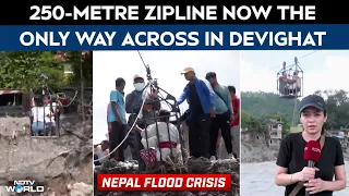 Nepal Floods: 250-Metre Zipline Becomes Lifeline For Devighat Residents | NDTV Ground Report