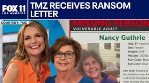 Nancy Guthrie's disappearance: Ransom letter received by TMZ