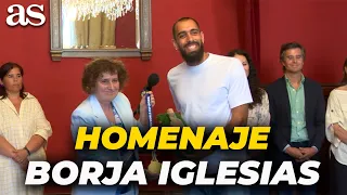 HOMENAJE a BORJA IGLESIAS por el MUNDIAL en SANTIAGO de COMPOSTELA