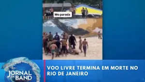 Asa-delta cai e deixa dois mortos no Rio de Janeiro | Jornal da Band