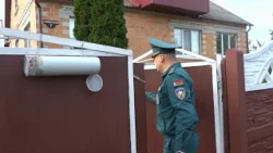 Pinsk Emergency Services inspectors check stove heating safety in village homes