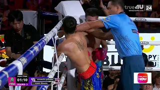 Fierce Muay Thai Highlights: Palangmai Muay Thai Fight | Yodphettho Boomdeksian VS Kwangpa Teenoi...