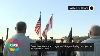 Canadian, American mayors of Niagara Falls join together for 9/11 ceremony