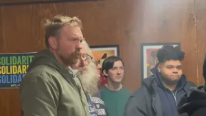 Graham Platner holds 'emergency protest' rally in Brewer over Iran military strike