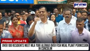 Over 100 Residents Meet MLA Yuri Alemao Over Fish Meal Plant Permission in Cuncolim