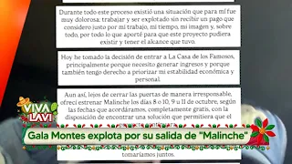 Gala Montes explota tras su salida de Malinche | Vivalavi